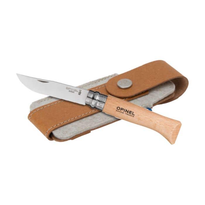 Opinel Inox No 08 pocket knife | With belt pouch