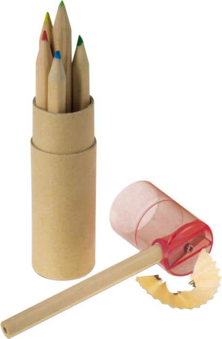 Colored pencil set Libbie | Recycled cardboard | 6 pcs