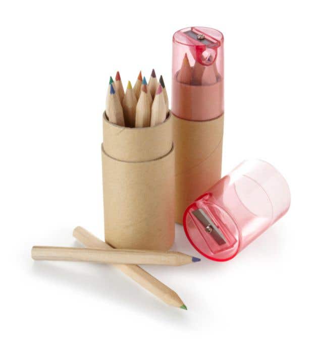 Colored pencil set Libbie | Recycled cardboard | 6 items