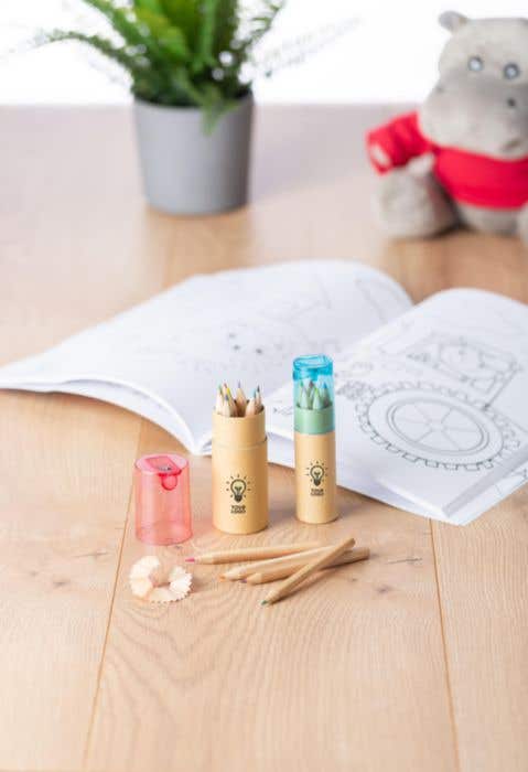 Colored pencil set Libbie | Recycled cardboard | 6 items