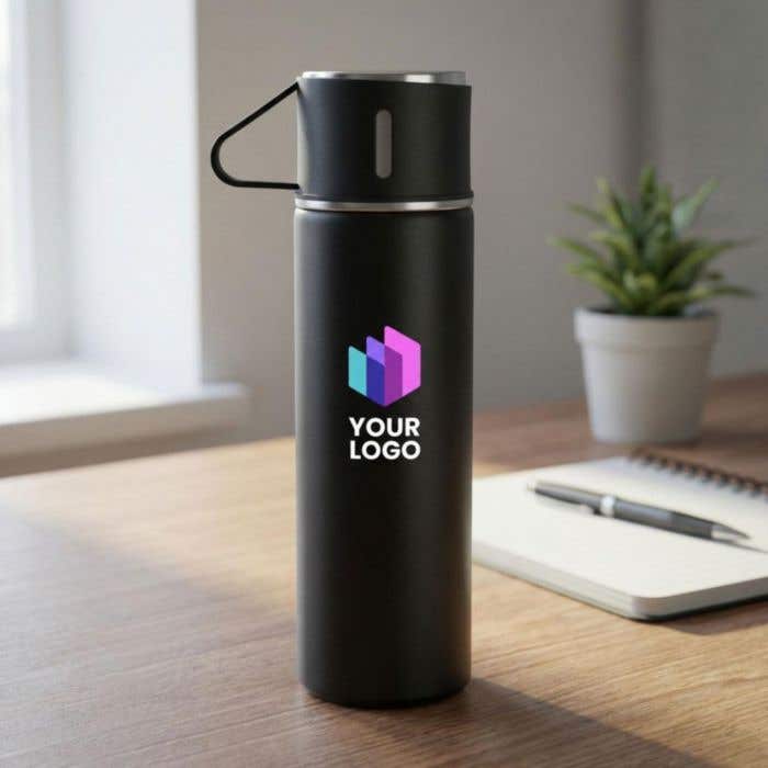 Thermos bottle set | Stainless steel | 420 ml + 2 cups