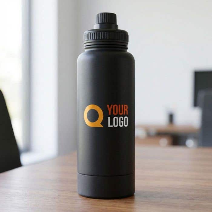 Stainless steel double-walled drinking bottle 1000 ml Nathaniel