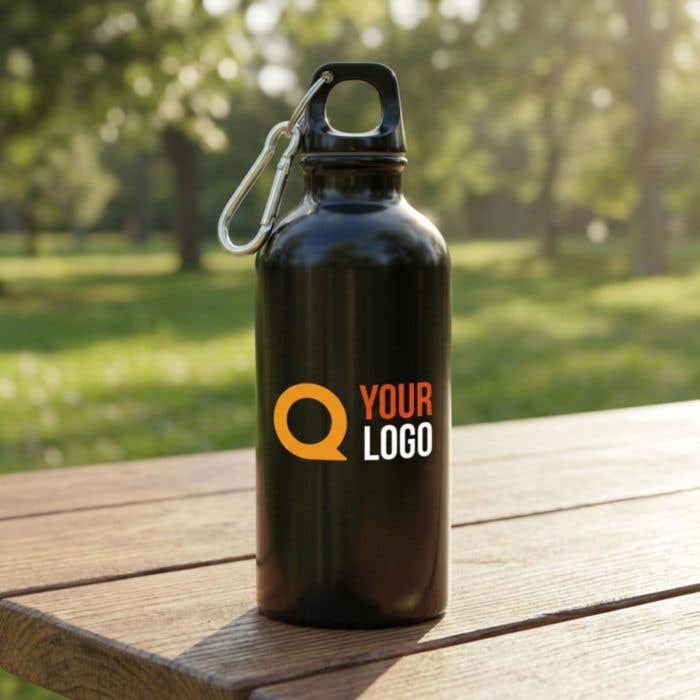 Recycled stainless steel single walled bottle (400 ml) Sable