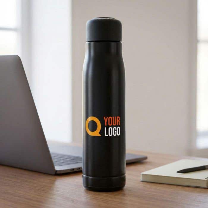 Recycled stainless steel double-walled drinking bottle (500 ml) Solene