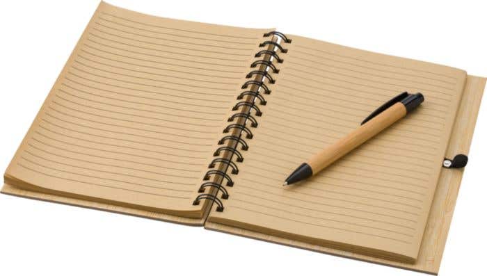 Notebook Carmen | Bamboo | A5 | Lined | With ballpen