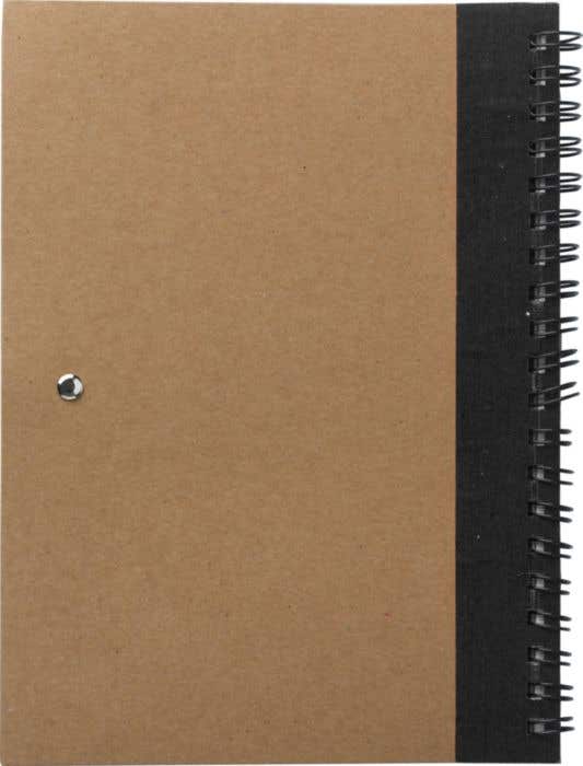 Notitieboek Stella | Gerecycled karton | Gelinieerd | Balpen