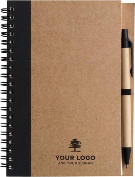 Notitieboek Stella | Gerecycled karton | Gelinieerd | Balpen