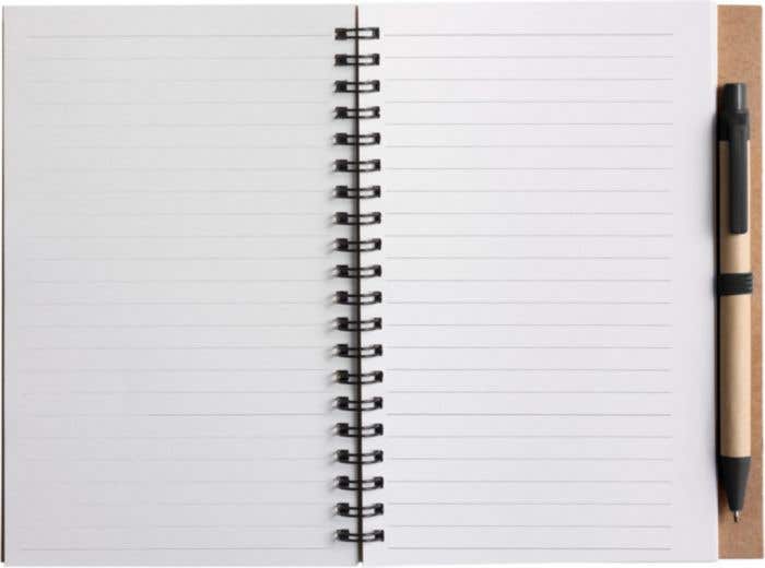 Notitieboek Stella | Gerecycled karton | Gelinieerd | Balpen