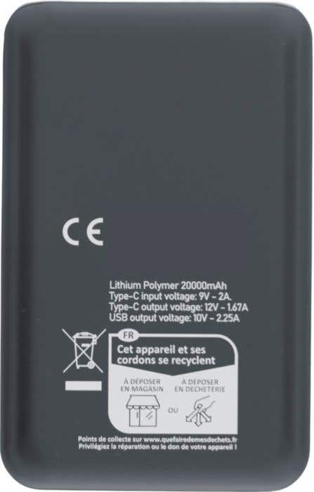 Power bank Rayen | Recycled | 20,000 mAh