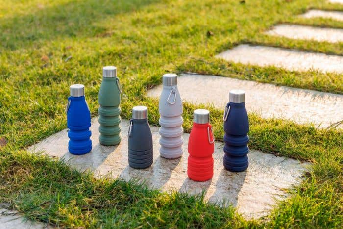 Siliconen opvouwbare drinkfles 550 ml Erin