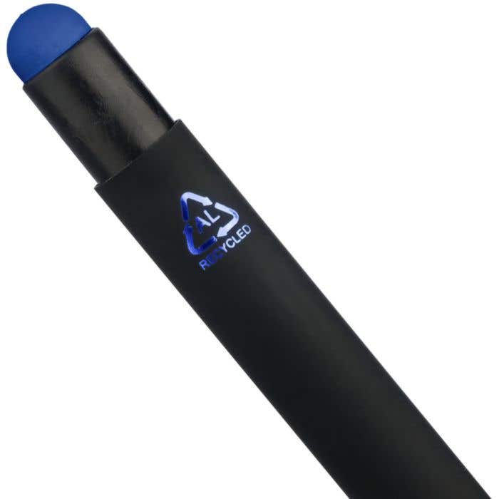 Recycled aluminium rubberized ballpen Formentera