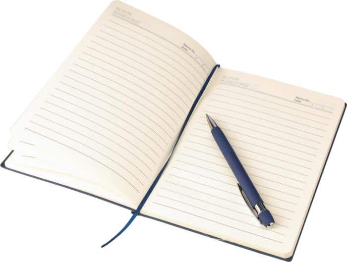 Recycled PU notebook (A5) and ballpen set Tarek