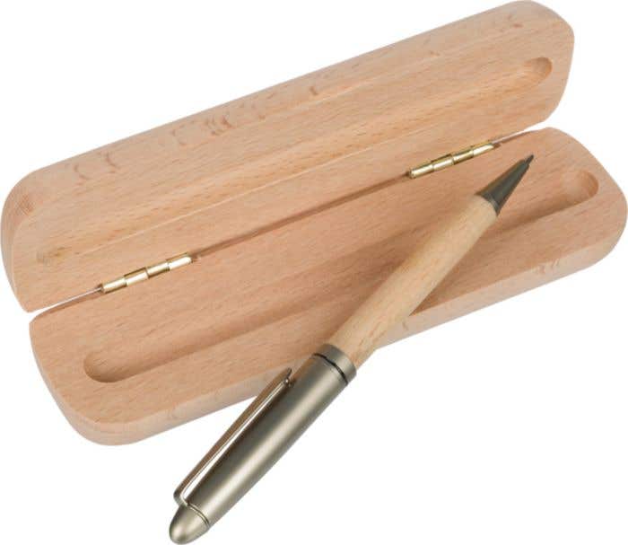 Ballpen Tobias | Beechwood | Wooden box