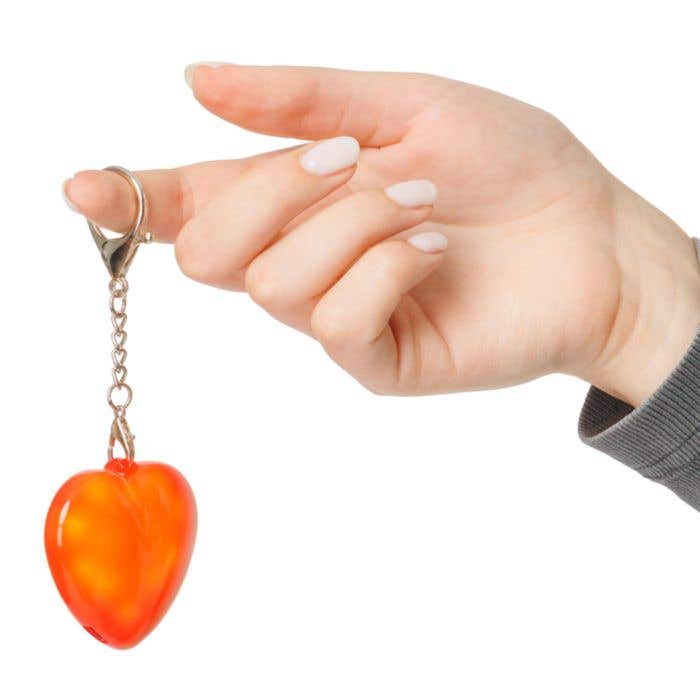 Sleutelhanger met lampje Gleamo | Hartvorm