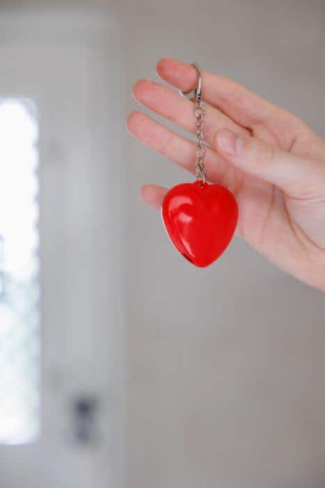 Sleutelhanger met lampje Gleamo | Hartvorm