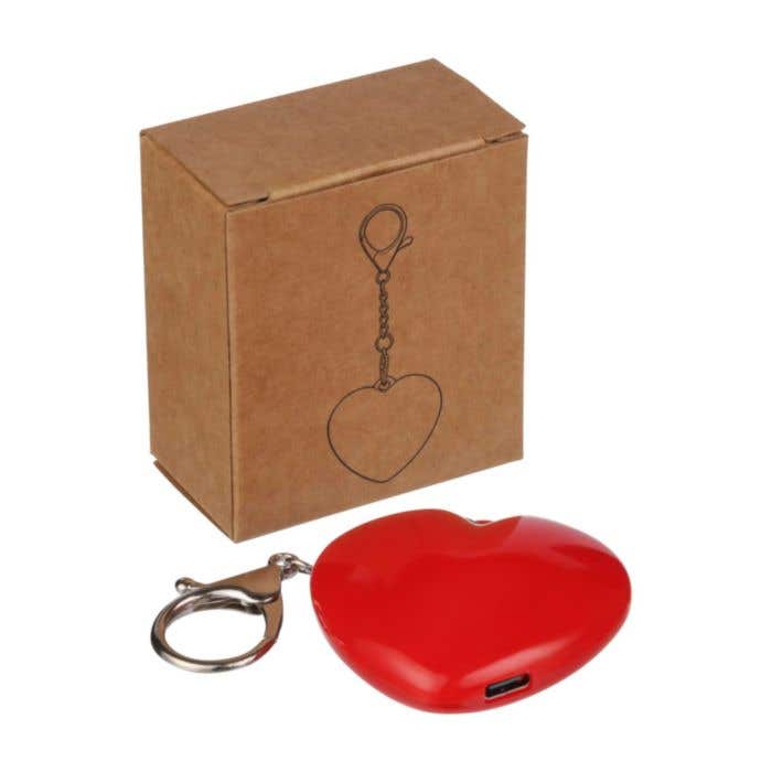 Sleutelhanger met lampje Gleamo | Hartvorm