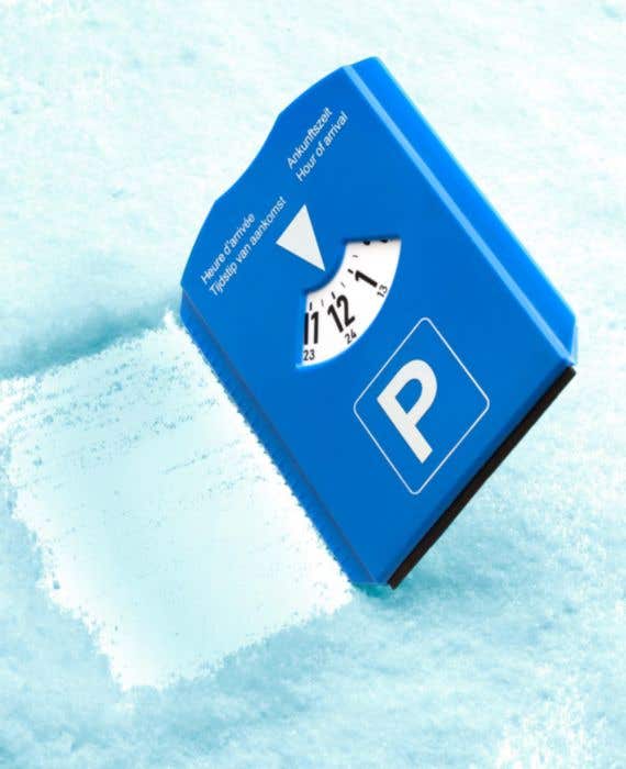 Parkeerschijf met ijskrabber Teddie