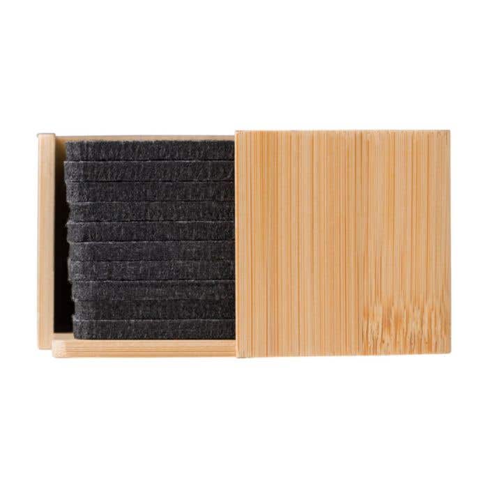Onderzettersset Lawrence | Gerecycled | Bamboe houder