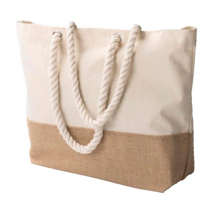 Shopping bag Diego | Cotton 280 g/m² | Jute bottom