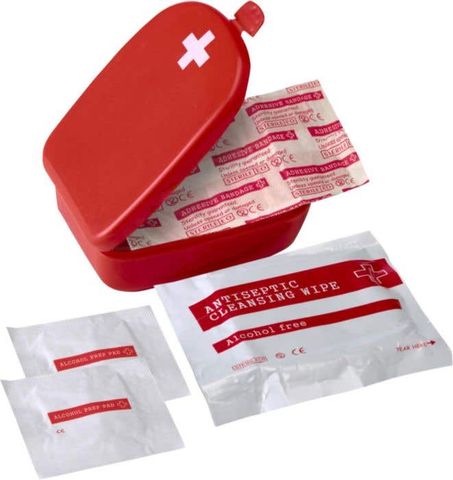 First aid kit Mila | Plastic case | Red with white cross