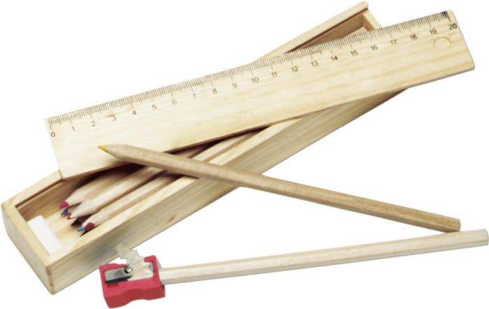 Wooden box with pencils Carmelita