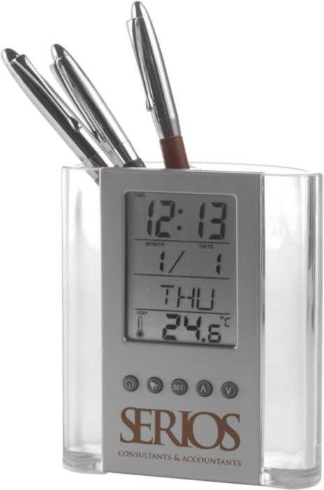 Desk clock Carter | Pen holder