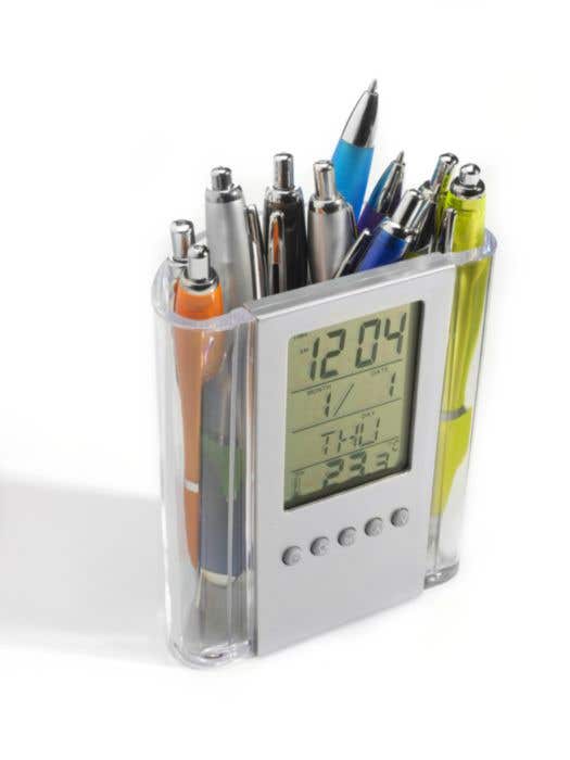 ABS pen holder with clock Carter
