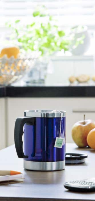 Stainless steel and AS double walled mug Gabi