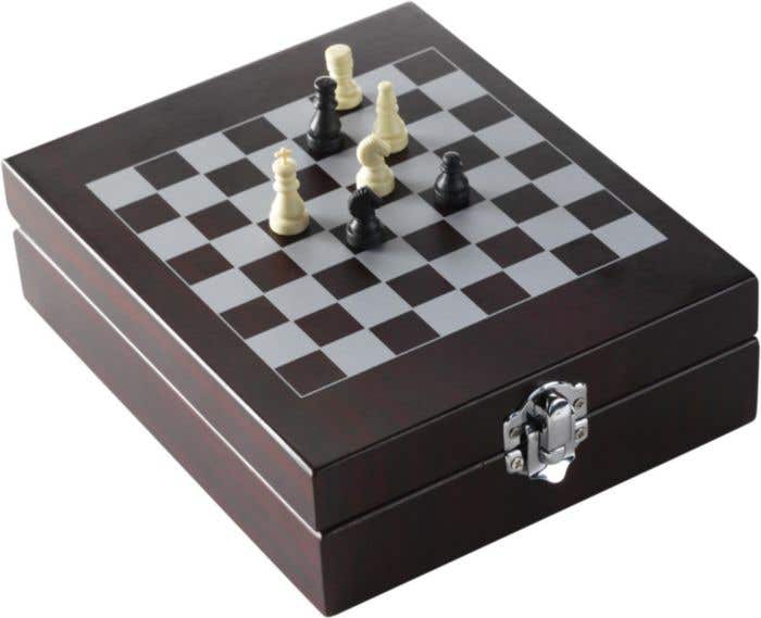 Wijnset Renée | Houten kist | Schaakbordlid | 4 st