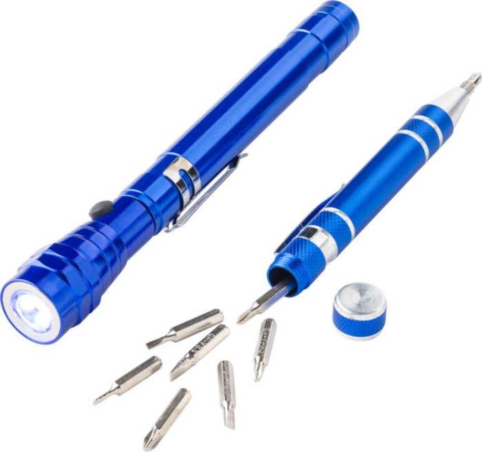 Zaklamp en schroevendraaier Olivia | Aluminium | 2-in-1