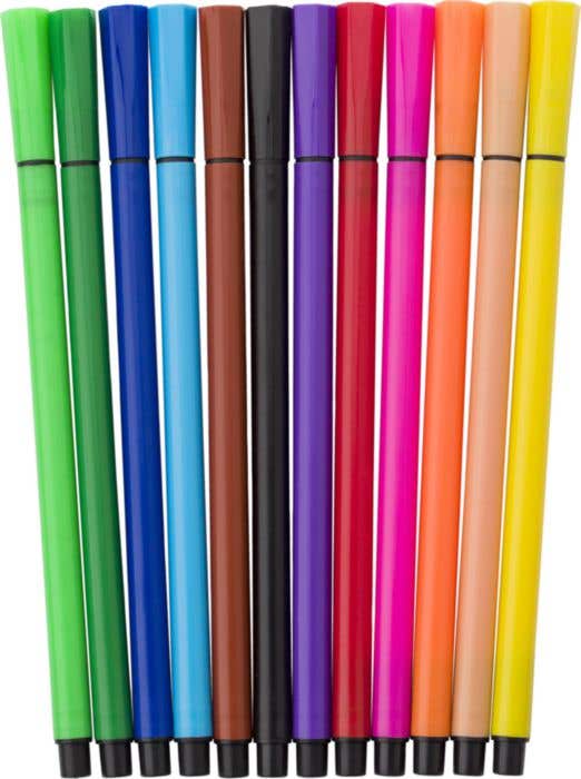 Felt tip pens Evan | 12 pcs
