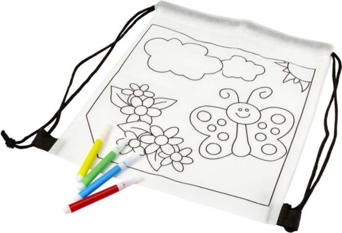 Zaino a sacca da colorare in TNT Santino