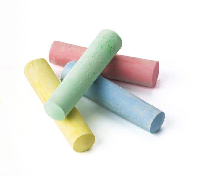 Caja de cartón con 4 tizas Orville