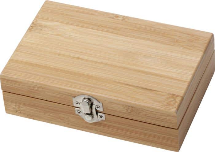 Stainless steel and bamboo wine set Leonie