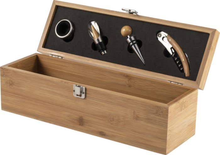 Wine set Gareth | Bamboo | 4 items