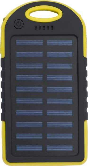 Rubberized ABS solar power bank Arin