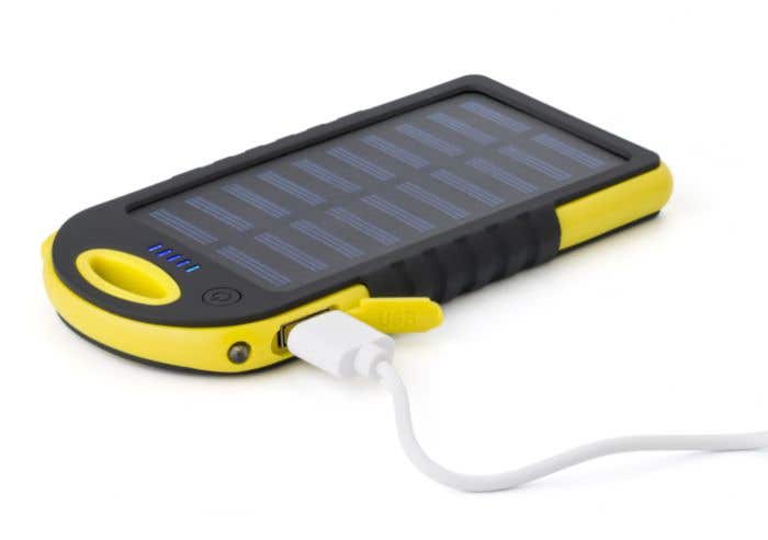Gummierte ABS Solar-Powerbank Arin