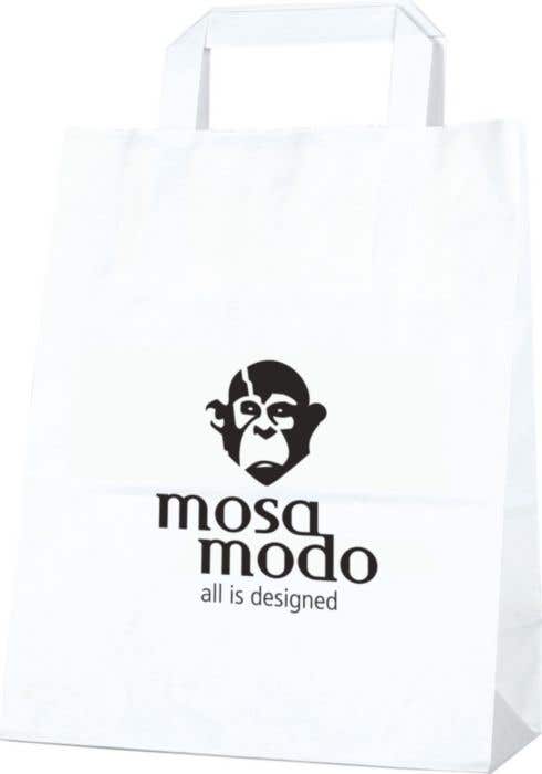 Paper shopping bag Flat handle 25 x 17 x 33 cm