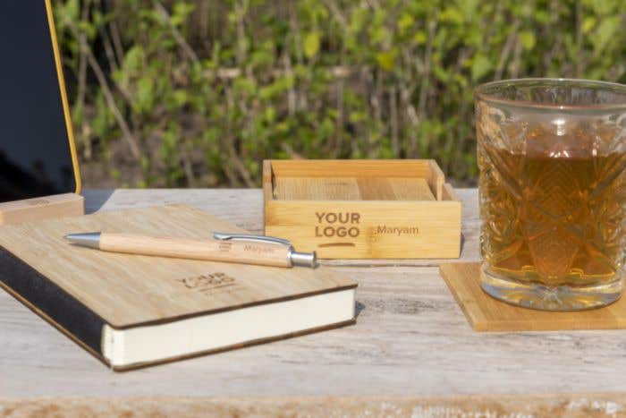 Onderzettersset Archer | Bamboe | 4 stuks