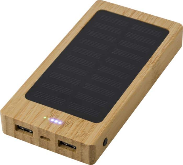 Powerbank Joan | Bamboe | Zonne-energie | 8000 mAh