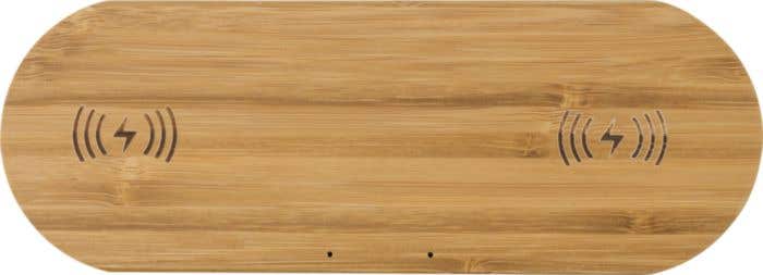 Chargeur à induction double en bambou Tatum