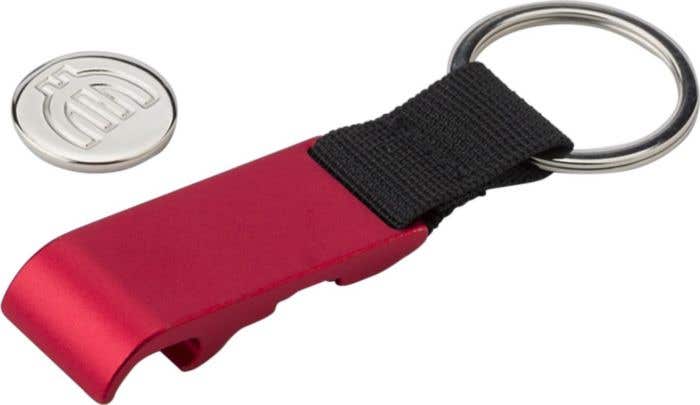 Sleutelhanger Lionel | Aluminium | Flesopener | Winkelwagenpenning