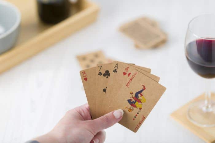 Recycled paper playing cards Andreina