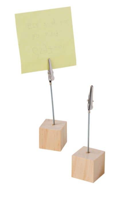 Soporte de madera con pinza Malia