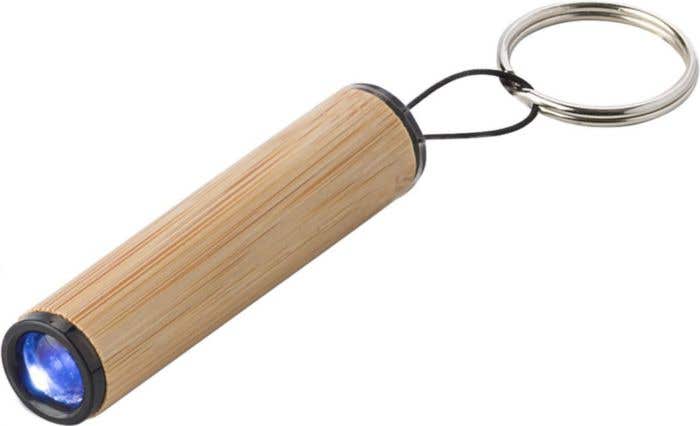 Bamboe mini-zaklamp met sleutelhanger Ilse