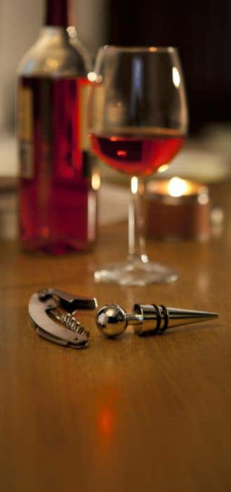 Set vino 2 accessori, in acciaio inox Eve