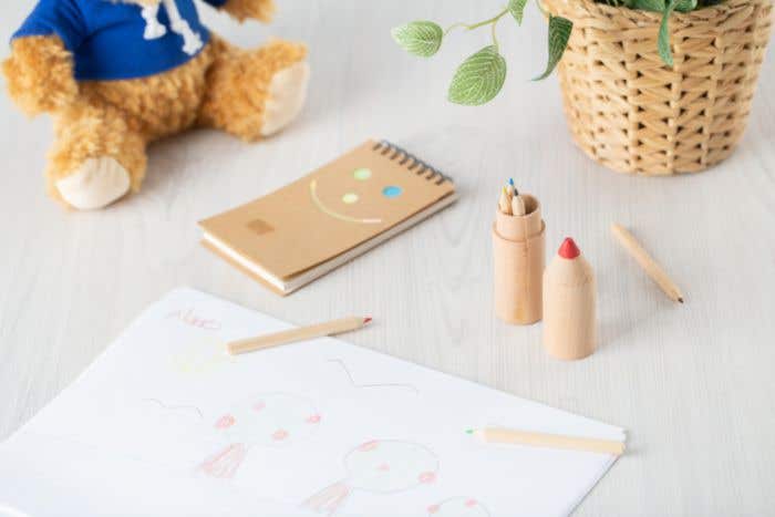 Colored pencil set Francis | Wooden holder | 6 pencils