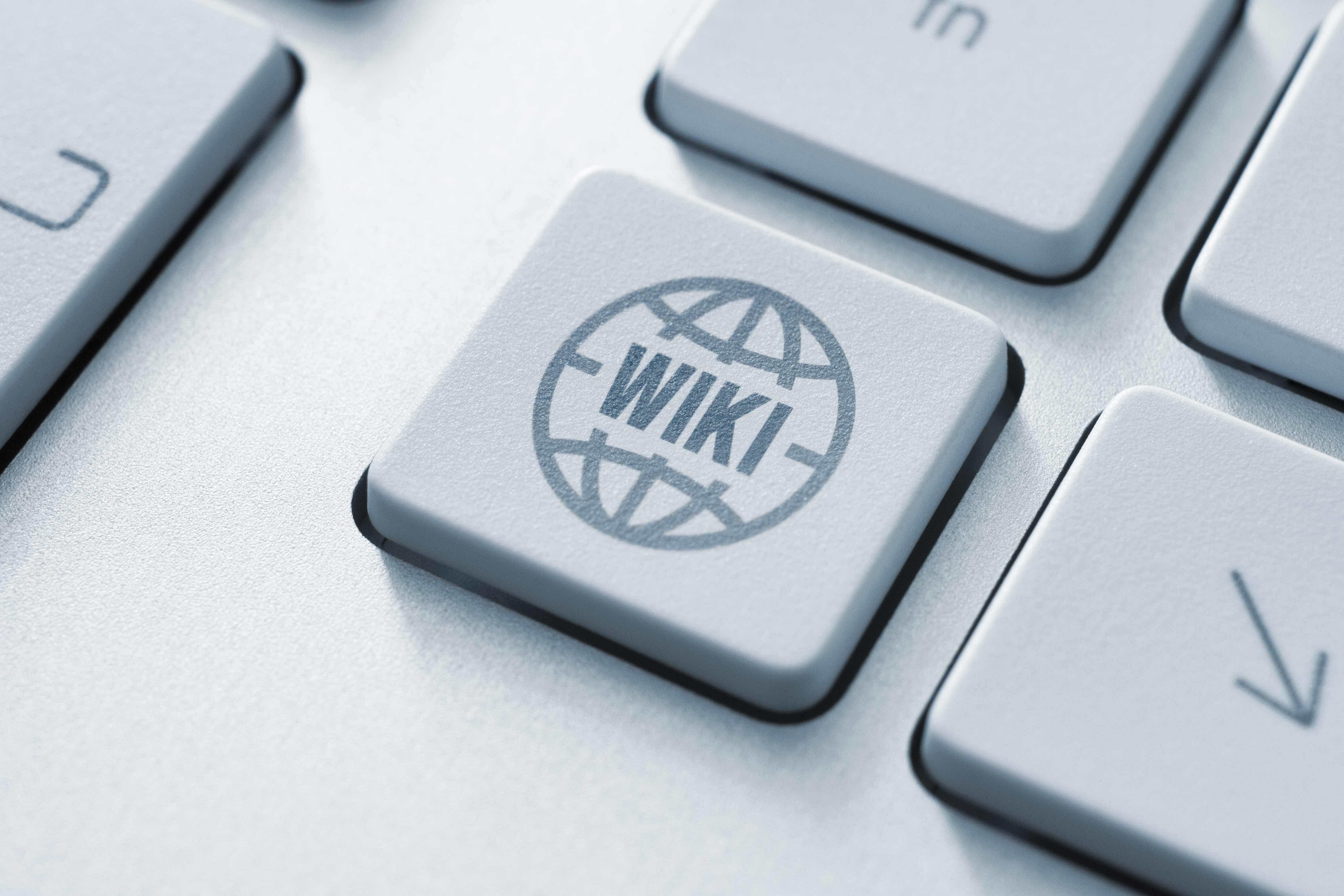 Wiki key on a keyboard
